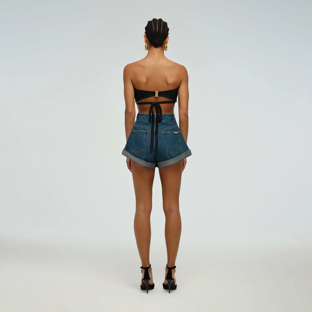 Self-portrait Black Tie Detail Bandeau Top Swim & Resort