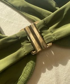 Self-portrait Green Tie Detail Bikini Top Swim & Resort