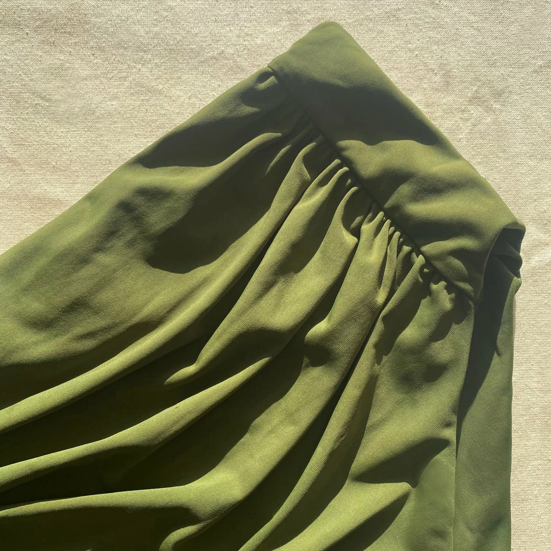 Self-portrait Green Ruched High Waisted Brief Swim & Resort