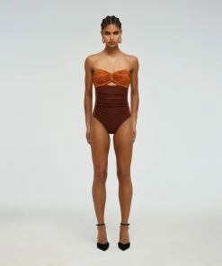 Self-portrait Swim & Resort Tie Back Bandeau Swimsuit