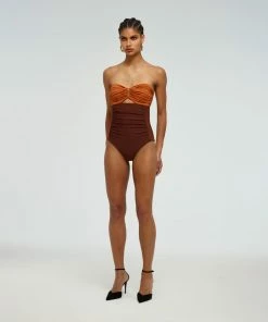 Self-portrait Swim & Resort Tie Back Bandeau Swimsuit