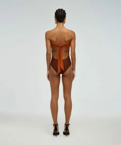 Self-portrait Swim & Resort Tie Back Bandeau Swimsuit