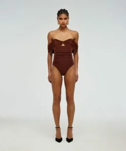 Self-portrait Swim & Resort Off Shoulder Swimsuit