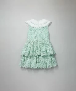 Self-portrait KIDS Mint Guipure Lace Dress