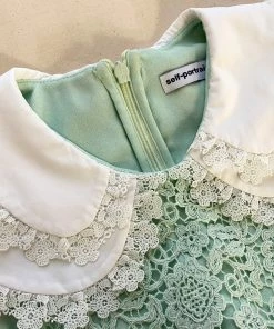 Self-portrait KIDS Mint Guipure Lace Dress