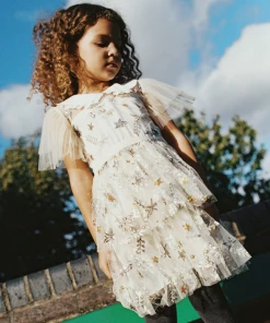 Self-portrait Star Mesh Mini Dress KIDS