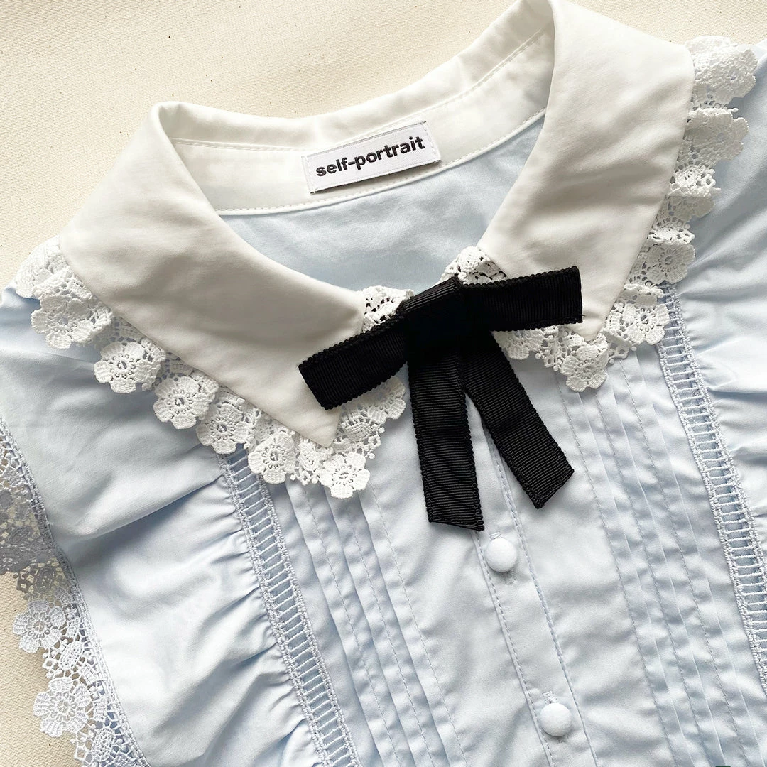 Self-portrait Blue Cotton Dress