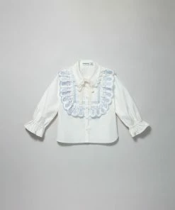 Self-portrait KIDS Embroidered Ruffle Shirt