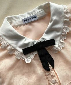 Self-portrait KIDS Chiffon Yoke Guipure Lace Dress