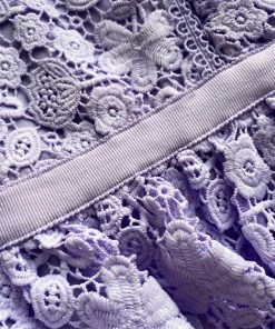 Self-portrait Lilac Guipure Lace Dress