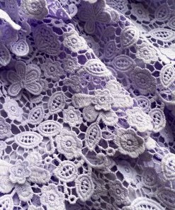 Self-portrait Lilac Guipure Lace Dress