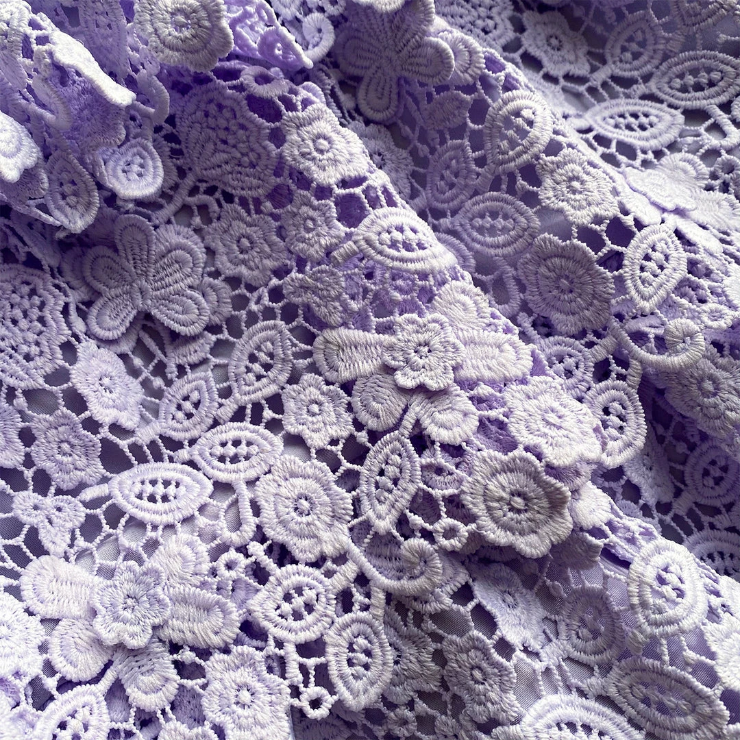Self-portrait Lilac Guipure Lace Dress