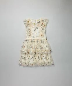 Self-portrait Star Mesh Ruffle Frill Dress