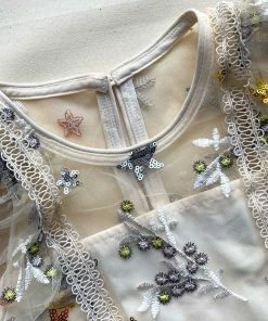 Self-portrait Star Mesh Ruffle Frill Dress