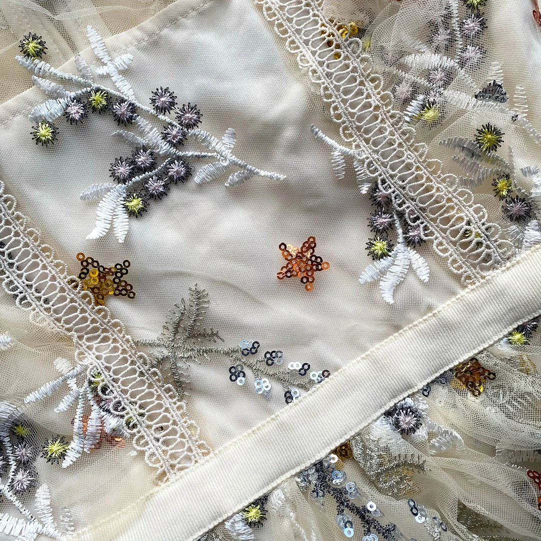 Self-portrait Star Mesh Ruffle Frill Dress