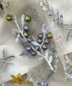 Self-portrait Star Mesh Ruffle Frill Dress