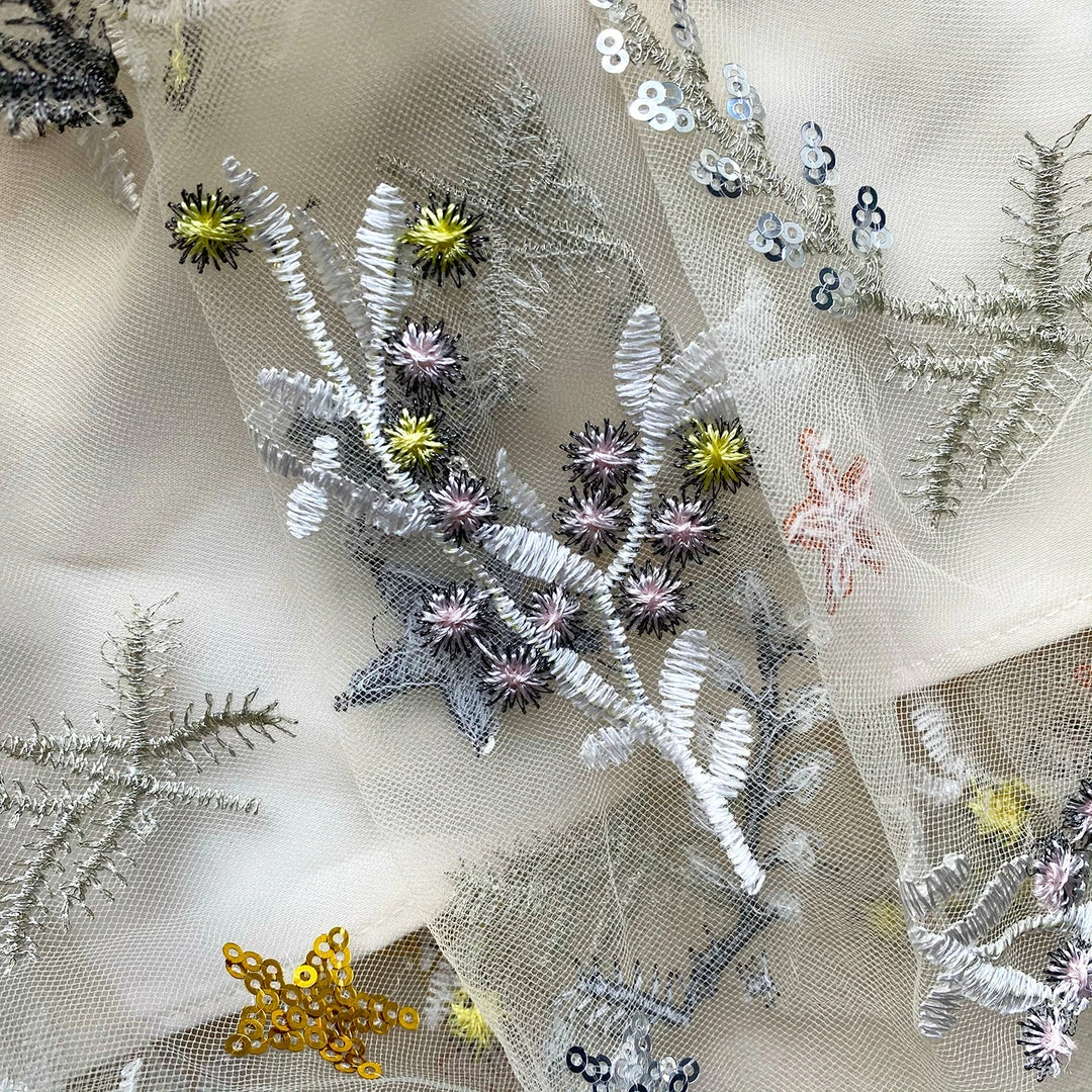 Self-portrait Star Mesh Ruffle Frill Dress