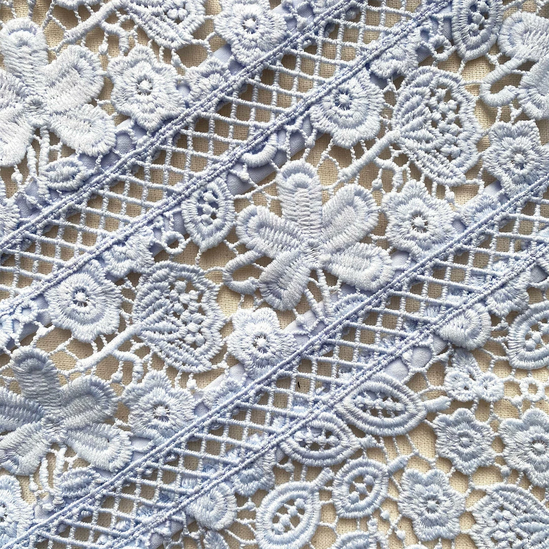 Self-portrait Blue Guipure Lace Dress