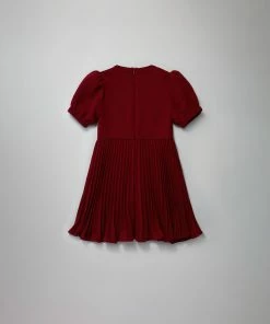 Self-portrait Burgundy Crepe Dress