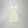 Self-portrait Ivory Pointelle Knit Dress KIDS