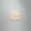 Self-portrait KIDS Ivory Guipure Lace Tiered Skirt