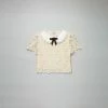 Self-portrait Ivory Guipure Lace Top KIDS