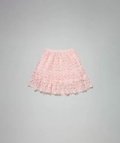 Self-portrait KIDS Pink Guipure Lace Skirt