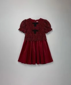 Self-portrait Red Guipure Lace Dress KIDS