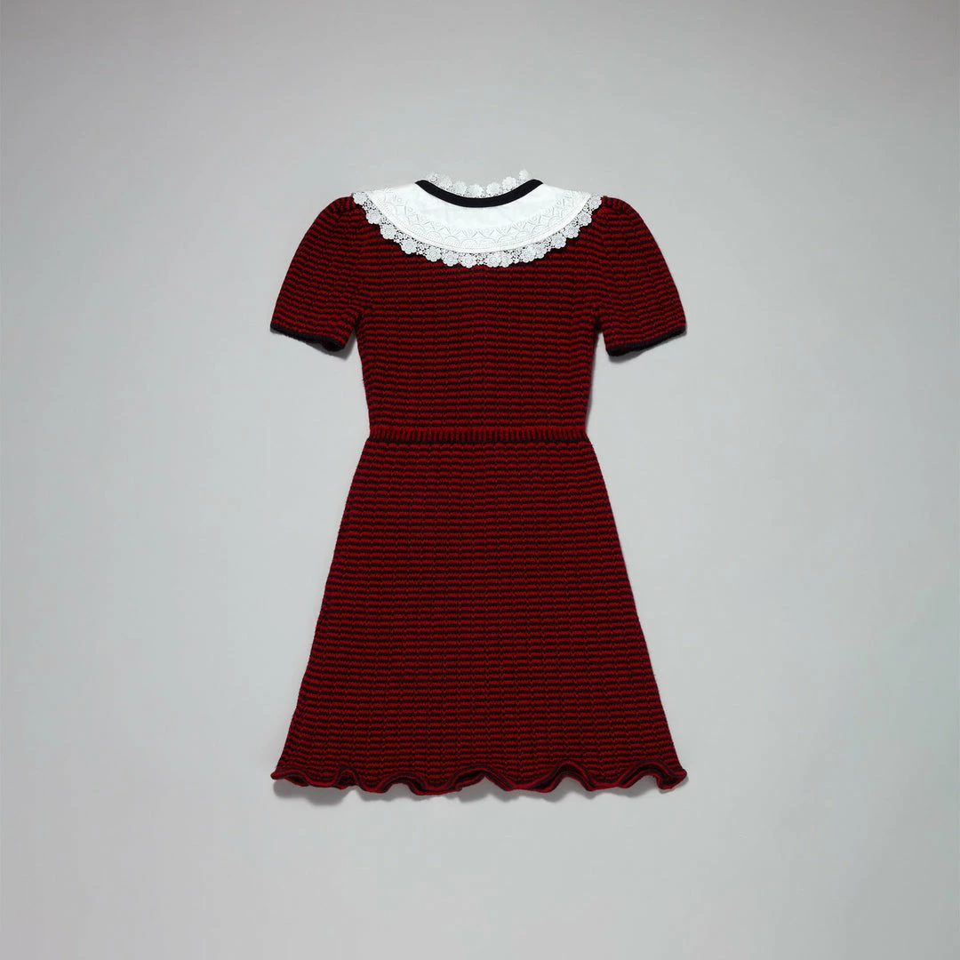 Self-portrait KIDS Red And Navy Knit Dress