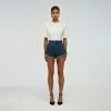 Self-portrait Blue High Waisted Denim Short