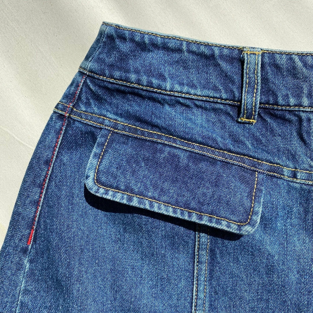 Self-portrait READY TO WEAR Blue Denim Mini Skirt