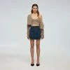 Self-portrait READY TO WEAR Blue Denim Mini Skirt