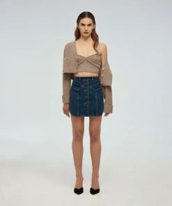 Self-portrait READY TO WEAR Blue Denim Mini Skirt