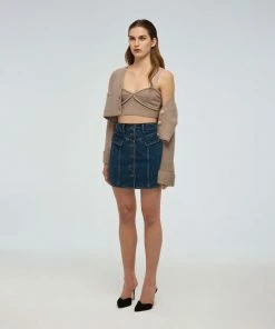 Self-portrait READY TO WEAR Blue Denim Mini Skirt