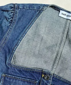 Self-portrait Blue Denim Top READY TO WEAR