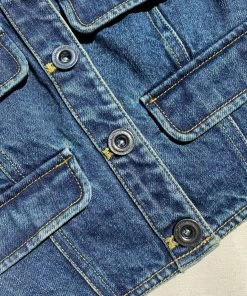 Self-portrait Blue Denim Top READY TO WEAR