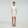 Self-portrait READY TO WEAR Diamante Collar Crepe Dress