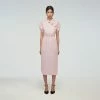 Self-portrait Pink Cotton Midi Dress READY TO WEAR