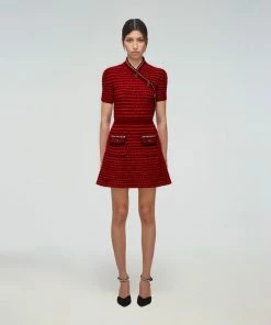 Self-portrait Red Stripe Knit Dress