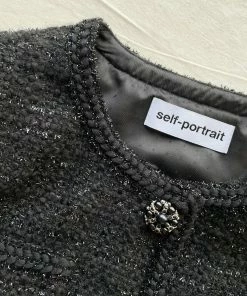 Self-portrait Boucle Cropped Jacket