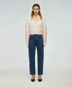 Self-portrait Textured Knit Cardigan