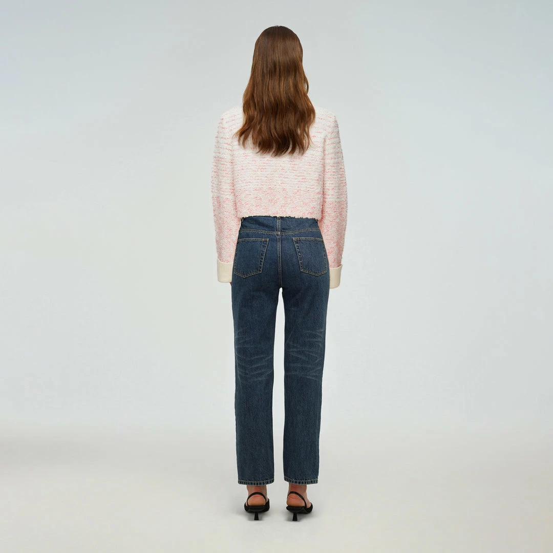 Self-portrait Textured Knit Cardigan