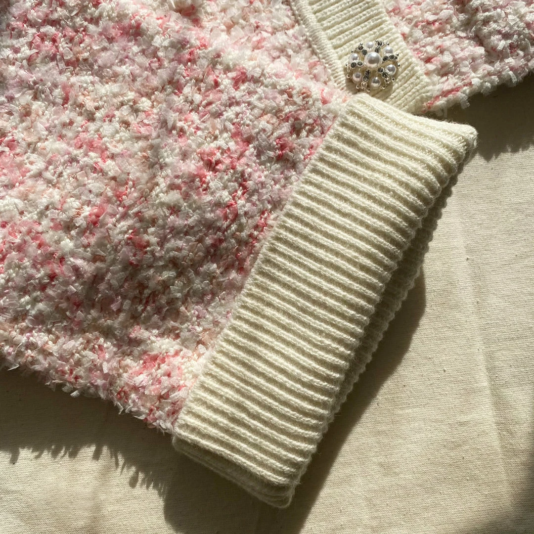 Self-portrait Textured Knit Cardigan