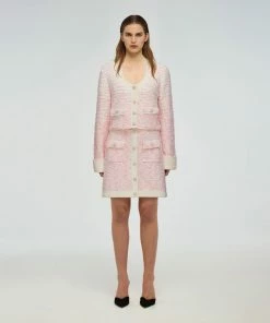 Self-portrait Textured Knit Skirt READY TO WEAR