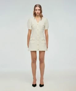 Self-portrait Textured Knit Mini Dress