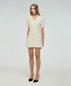 Self-portrait Textured Knit Mini Dress