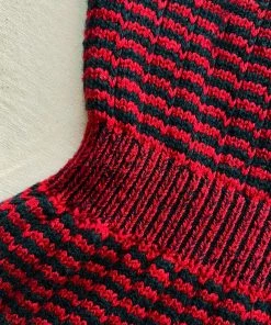 Self-portrait Red And Navy Stripe Knit Dress READY TO WEAR