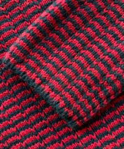 Self-portrait Red And Navy Stripe Cardigan