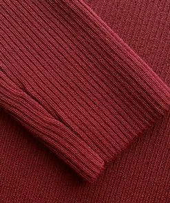 Self-portrait Burgundy Lace Applique Knit Dress