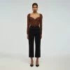 Self-portrait Lace Applique Knit Top READY TO WEAR
